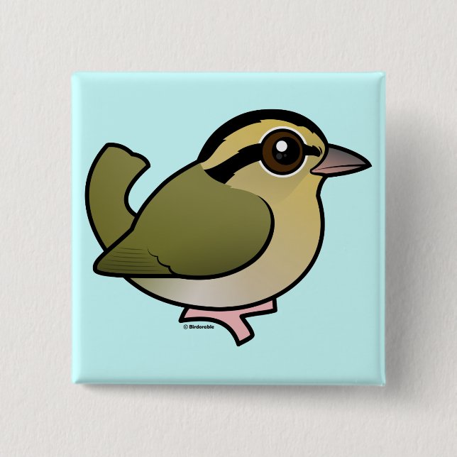 Birdorable Mask-äta sångare Knapp (Framsida)