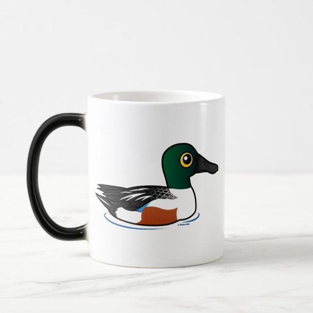 Birdorable nordlig Shoveler Magisk Mugg (Vänster)