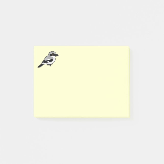 Birdorable nordliga Shrike Post-it Block (Framsida)