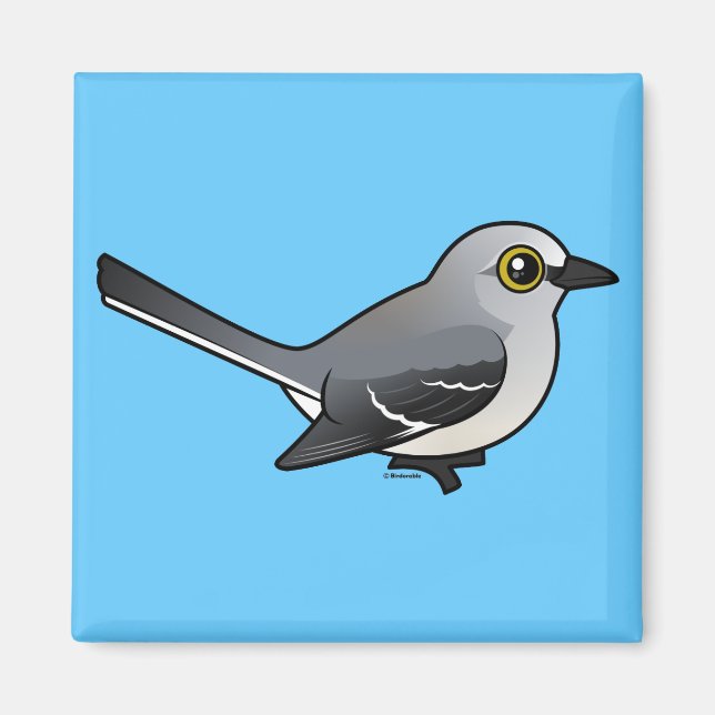 Birdorable Northern Mockingbird Magnet (Framsidan)