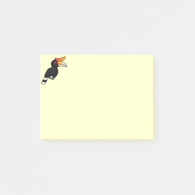 Birdorable noshörningHornbill Post-it Block (Framsida)