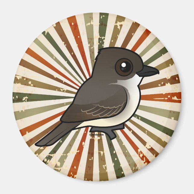 Birdorable Östra Phoebe Magnet (Framsidan)