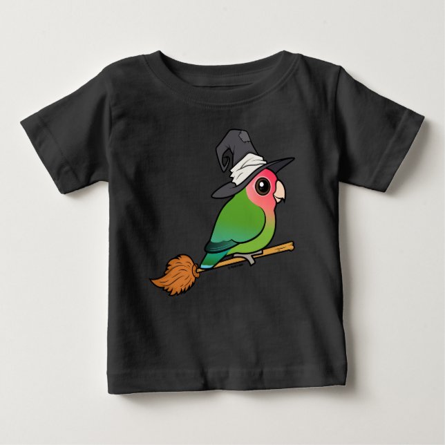 Birdorable Peach-faced Lovebird Halloween Witch T Shirt (Framsida)