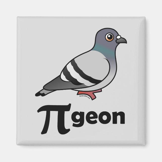 Birdorable PI-geon/Pigeon Pi Magnet (Framsidan)