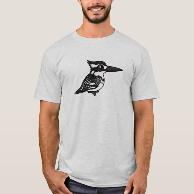 Birdorable Pied Kingfisher Tee Shirt (Framsida)