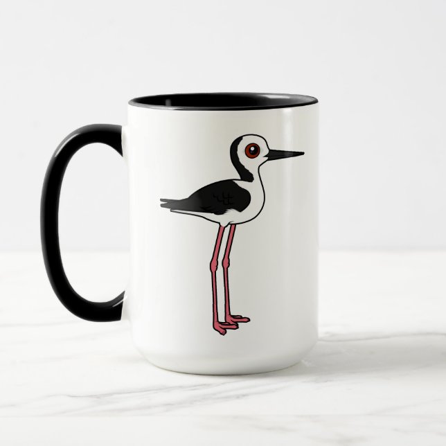 Birdorable Pied Stilt Mugg (Vänster)