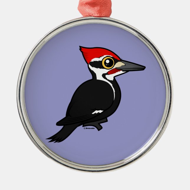 Birdorable Pileated hackspett Julgransprydnad Metall (Framsidan)