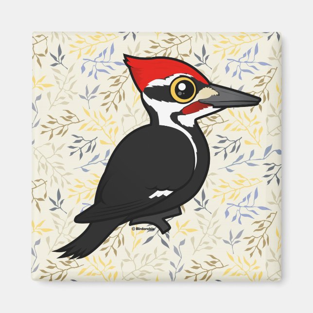 Birdorable Pileated Woodpecker Magnet (Framsidan)
