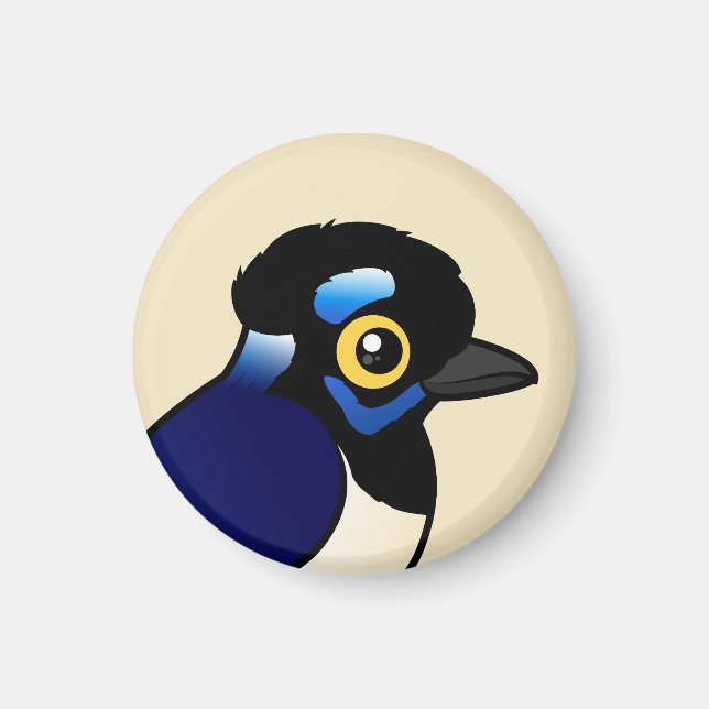 Birdorable Plush crested Jay Magnet (Framsidan)