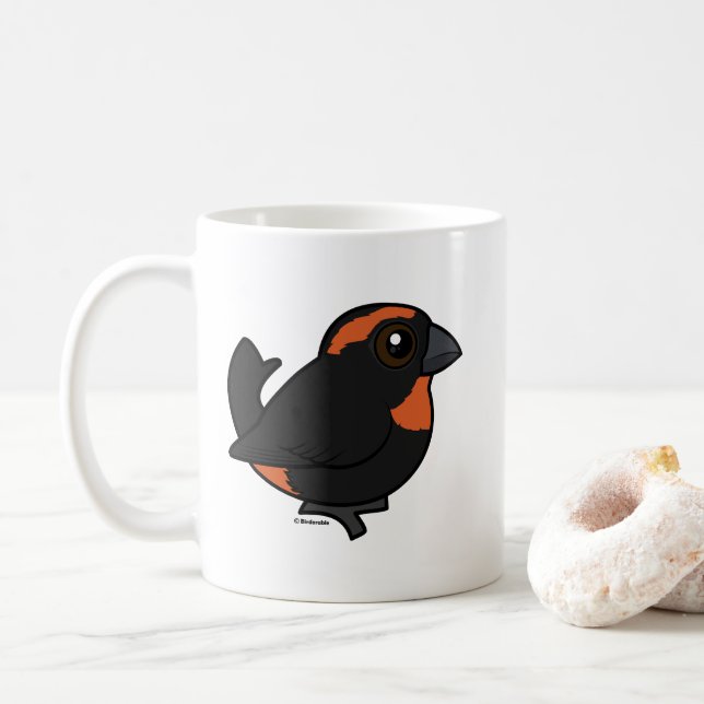 Birdorable Puerto Rican Bullfinch Tecknad Bird Kaffemugg (Med munk)