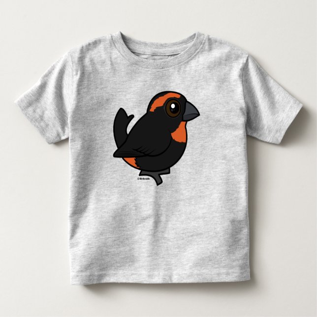 Birdorable Puerto Rican Bullfinch Tecknad Bird T Shirt (Framsida)