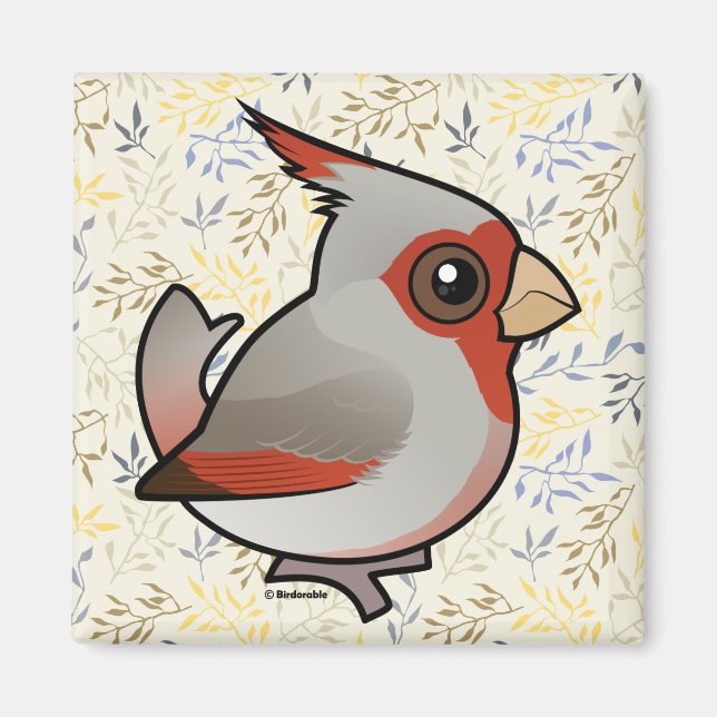 Birdorable Pyrrhuloxia Magnet (Framsidan)