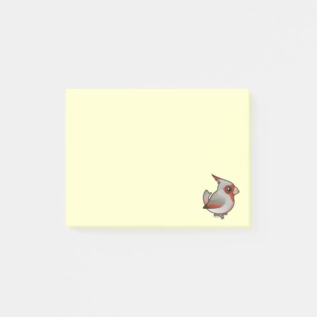 Birdorable Pyrrhuloxia Post-it Block (Framsida)