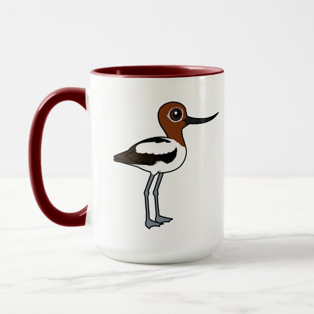 Birdorable Red-necked Avocet Cute Tecknad Bird Mugg (Vänster)