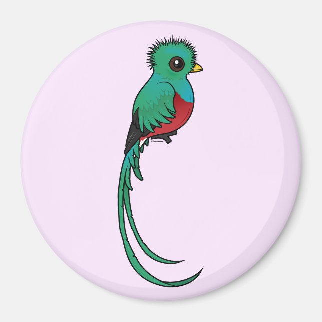 Birdorable Resplendent Quetzal Magnet (Framsidan)
