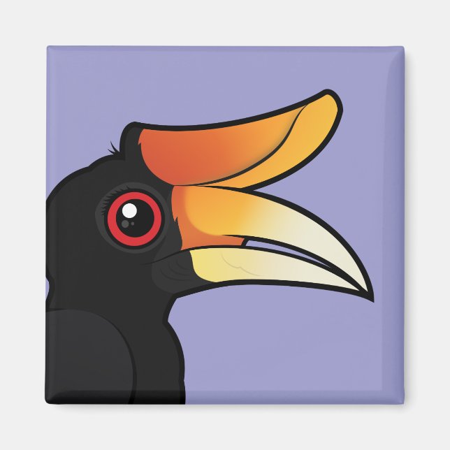 Birdorable Rhinoceros Hornbill Magnet (Framsidan)