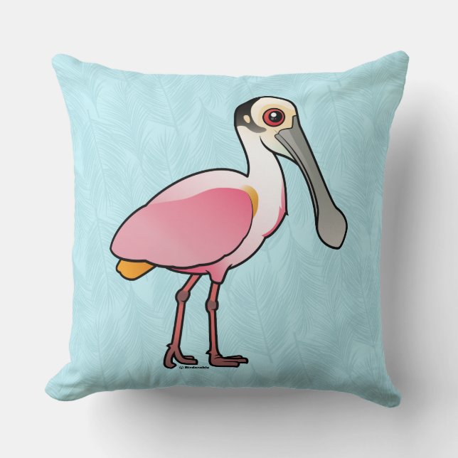 Birdorable Roseate Spoonbill Kudde (Framsida)