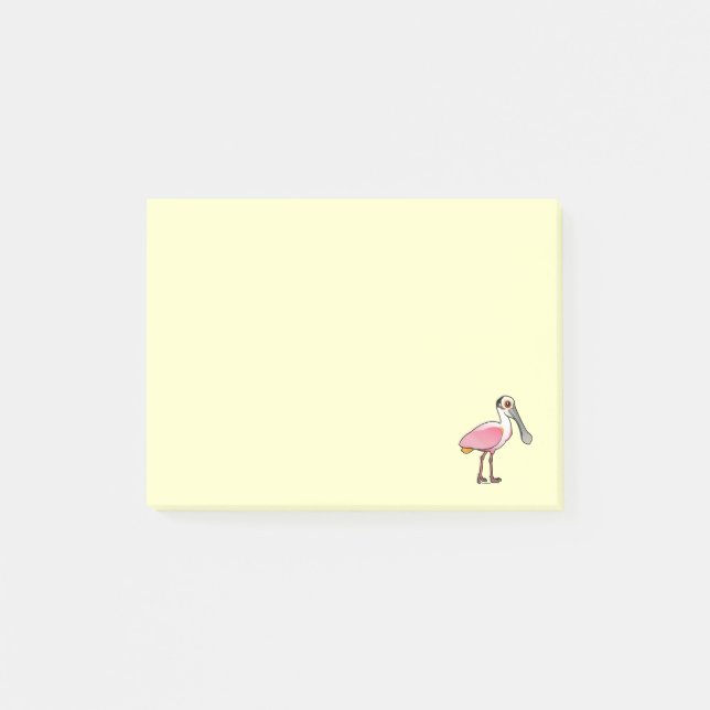 Birdorable Roseate Spoonbill Post-it Block (Framsida)