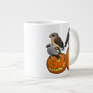 Birdorable rovfåglar på pumpor jumbo mugg