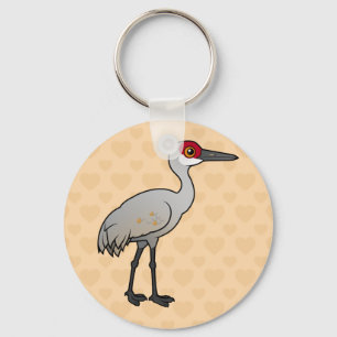 Birdorable Sandhill kran Nyckelring
