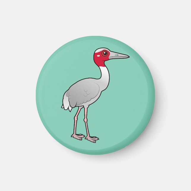 Birdorable Sarus Crane Magnet (Framsidan)