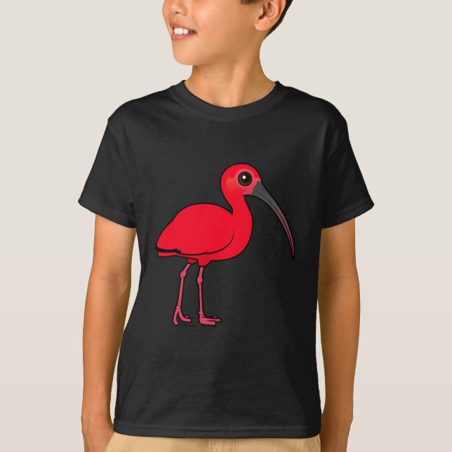 Birdorable scarlet Ibis T Shirt (Framsida)
