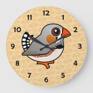 Birdorable sebraFinch Stor Klocka