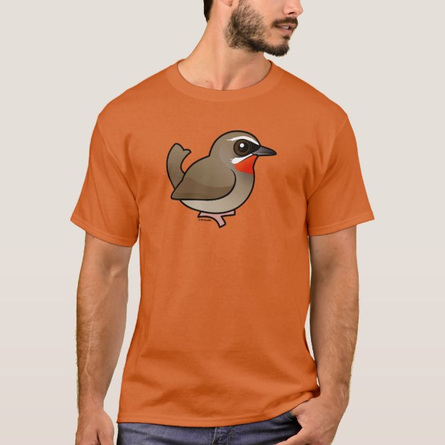 Birdorable Siberian Rubythroat T Shirt (Framsida)
