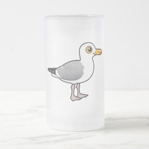 Birdorable sillfiskmås frostat ölglas