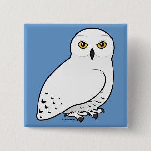 Birdorable snöig uggla knapp