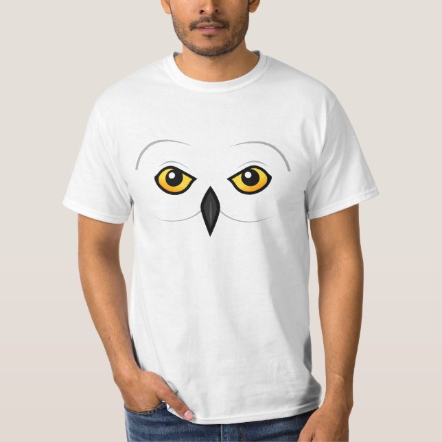 Birdorable snöig ugglaansikte tee shirt (Framsida)