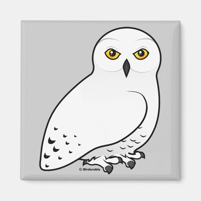 Birdorable Snowy Uggla Magnet (Framsidan)