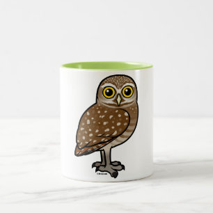 Birdorable som gräver ugglan Två-Tonad mugg