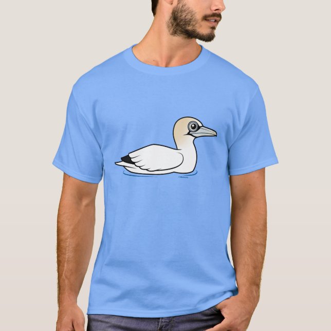 Birdorable som simmar nordliga Gannet Tee (Framsida)