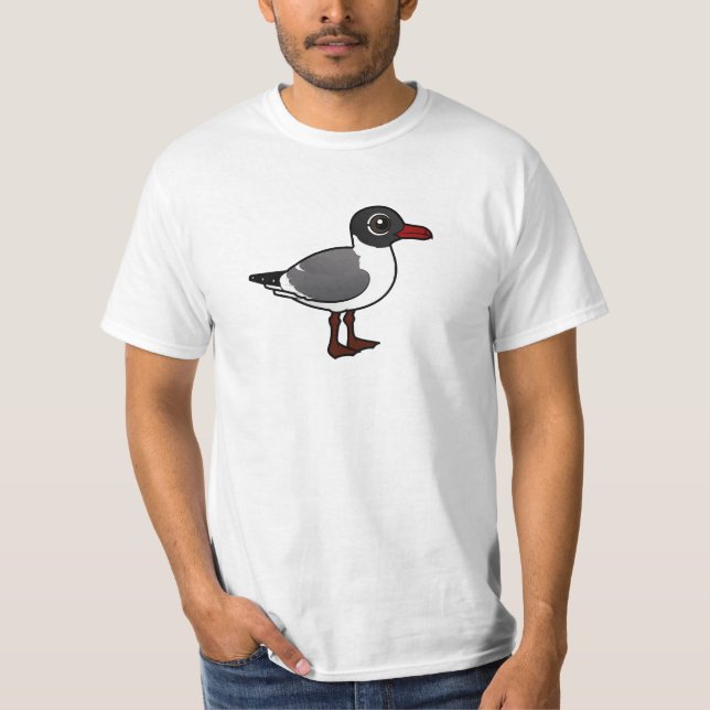 Birdorable som skrattar fiskmåsen t-shirt (Framsida)