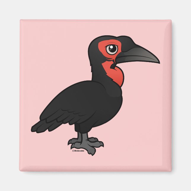 Birdorable Southern Ground Hornbill Magnet (Framsidan)