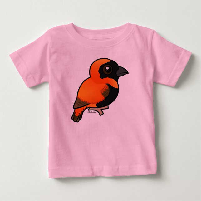 Birdorable Southern Red Bishop T Shirt (Framsida)