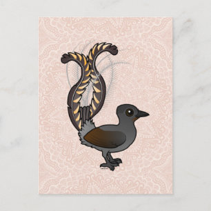 Birdorable Superb Lyrebird Vykort