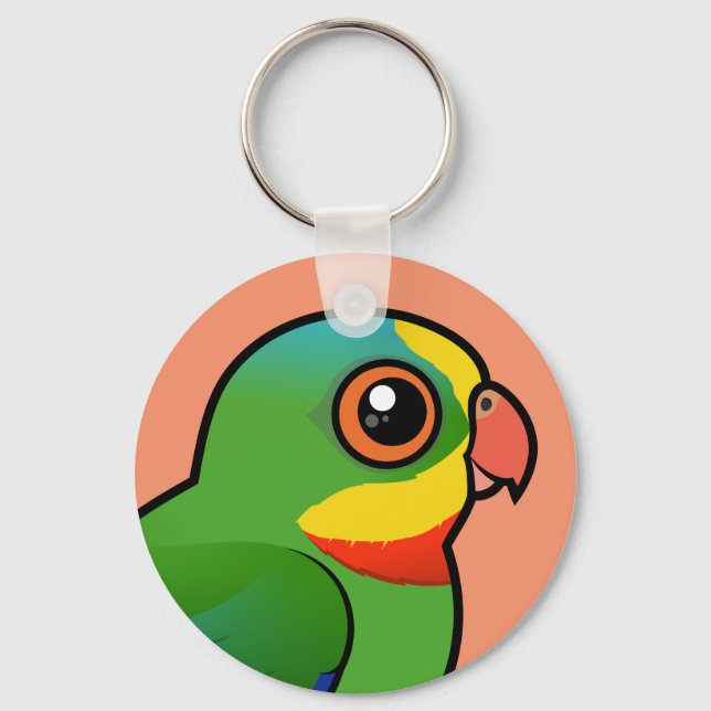 Birdorable Superb Parrot Nyckelring (Framsida)