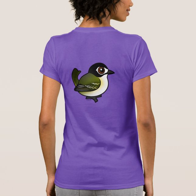 Birdorable Svart-capped vireoen Tee Shirt (Baksida)