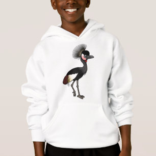 Birdorable svart Kröna-Kran T-shirt