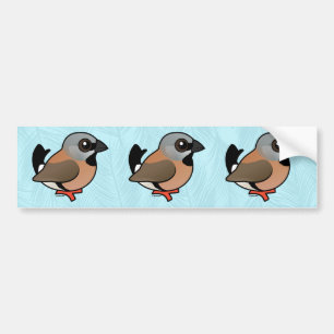 Birdorable Svart-throated Finch Bildekal