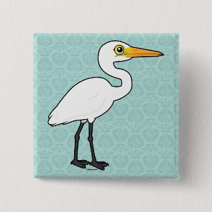 Birdorable underbar Egret Knapp