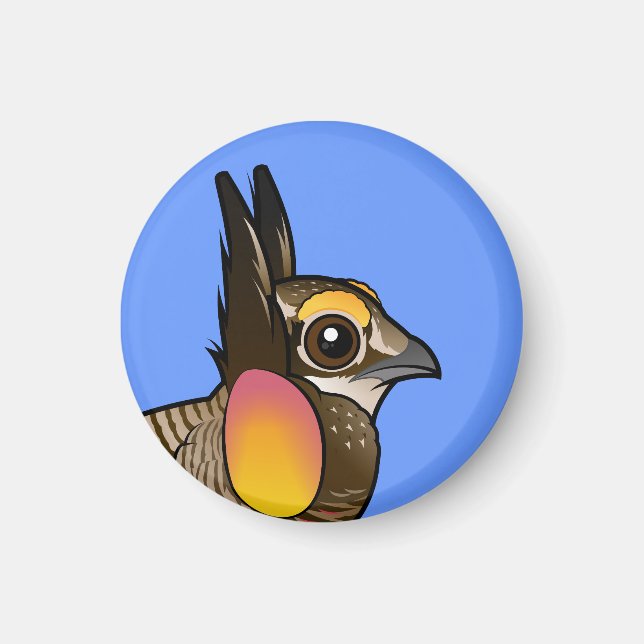 Birdorable Underbarare Prairie-Chicken Magnet (Framsidan)
