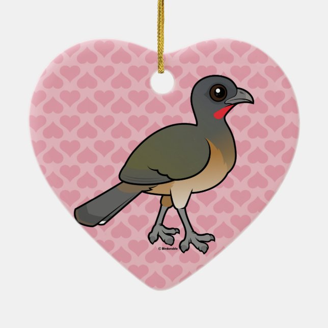 Birdorable vanliga Chachalaca Julgransprydnad Keramik (Baksidan)