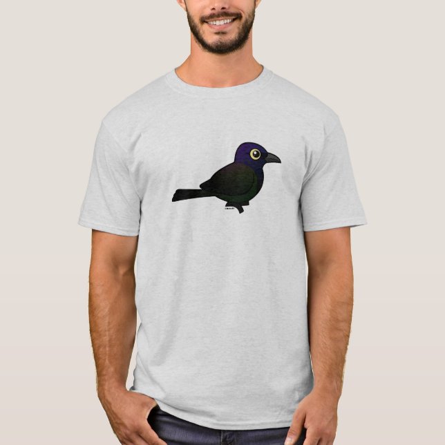 Birdorable vanligt Grackle Tee Shirt (Framsida)