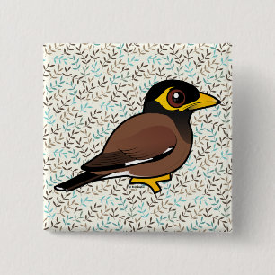 Birdorable vanligt Myna Knapp