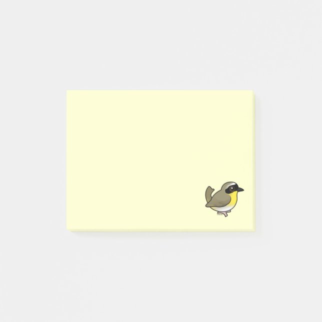 Birdorable vanligt Yellowthroat Post-it Block (Framsida)