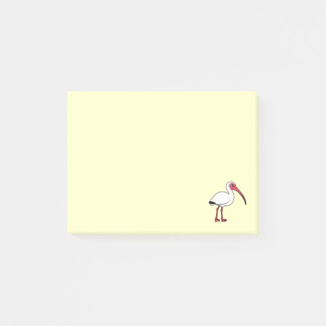 Birdorable vit Ibis Post-it Block (Framsida)