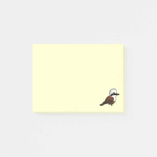 Birdorable Vit-krönade Laughingthrush Post-it Block (Framsida)